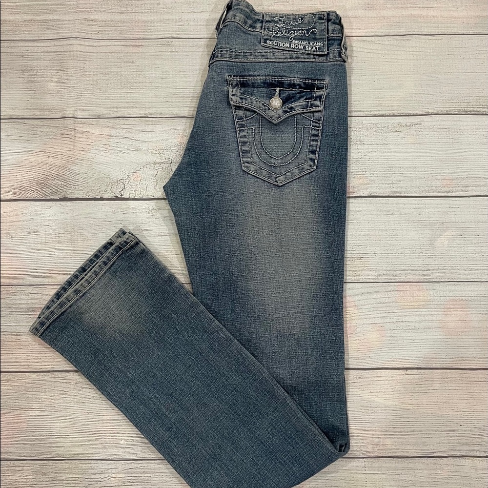 True Religion Jeans Light Wash Rhinestone 26